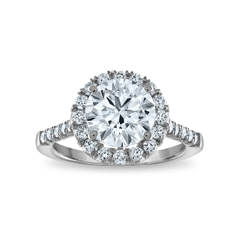 Signature EcoLove Diamond Dreams 3 CTW Lab Grown Diamond Halo Engagement Ring in 14KT White Gold