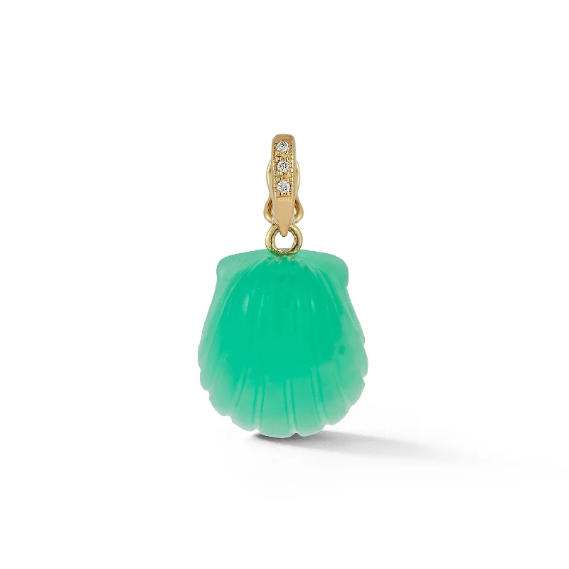 Dream Shell Pendant - Chrysoprase