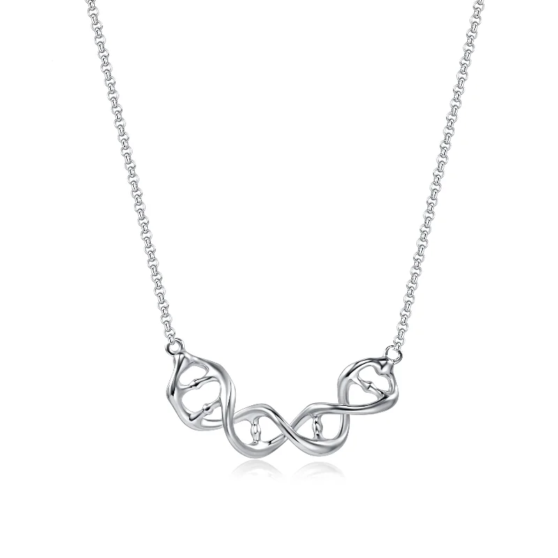 "Genetic Soulmate" DNA Sterling Silver Necklace