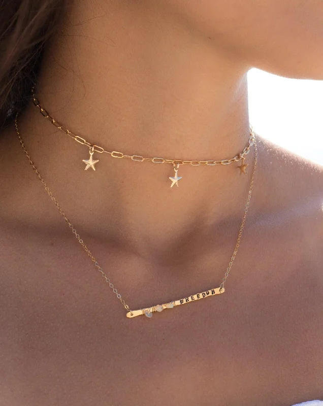 Star Choker ~ 14k Gold Filled ~ MN020