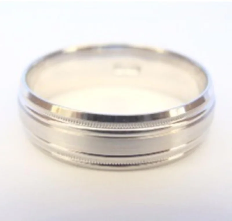 6MM Wedding Ring in 10KT White Gold