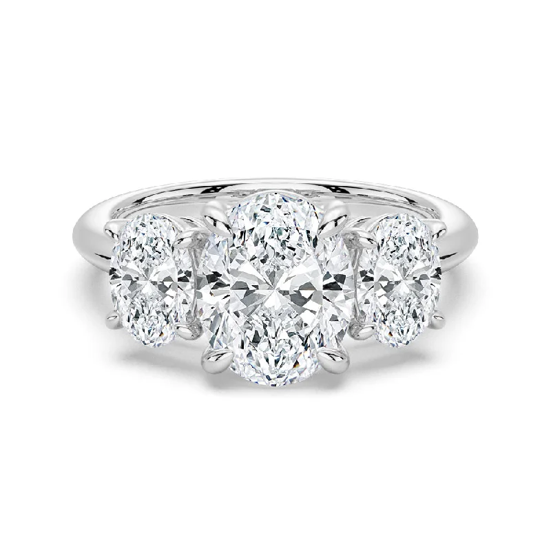 Oval Cut Three Stone Engagement Ring