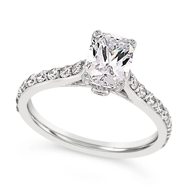 Single Row Diamond Engagement Mounting