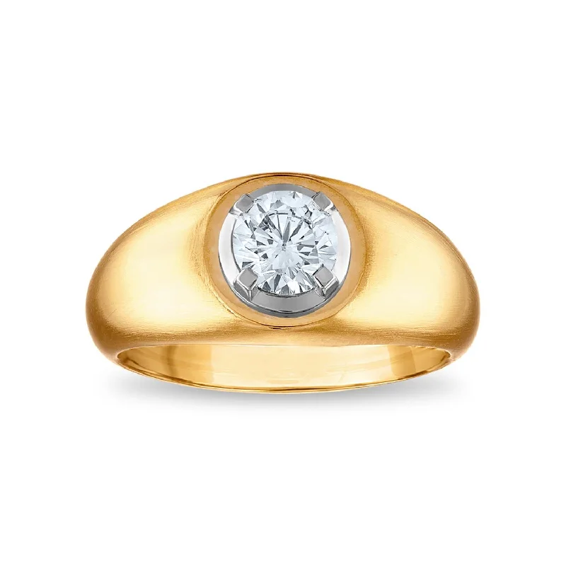 1 CTW Lab Grown Diamond Solitaire Ring in 10KT Yellow Gold