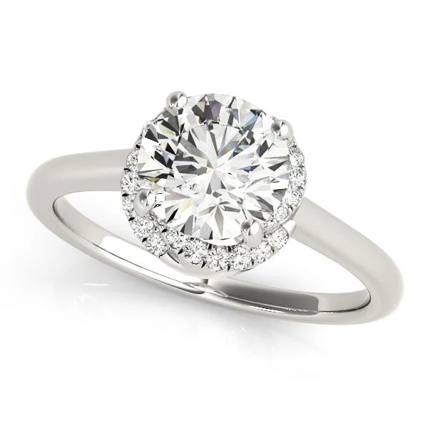 Round Diamond Halo Engagement Mounting