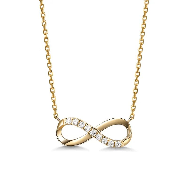 FANCIME "Passion" Infinity Classic 14K Yellow Gold Necklace