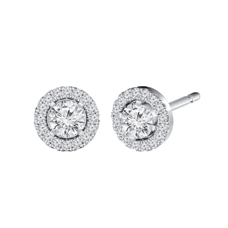 Auriya 1/2ctw Micro Pave Halo Diamond Stud Earrings 14K Gold