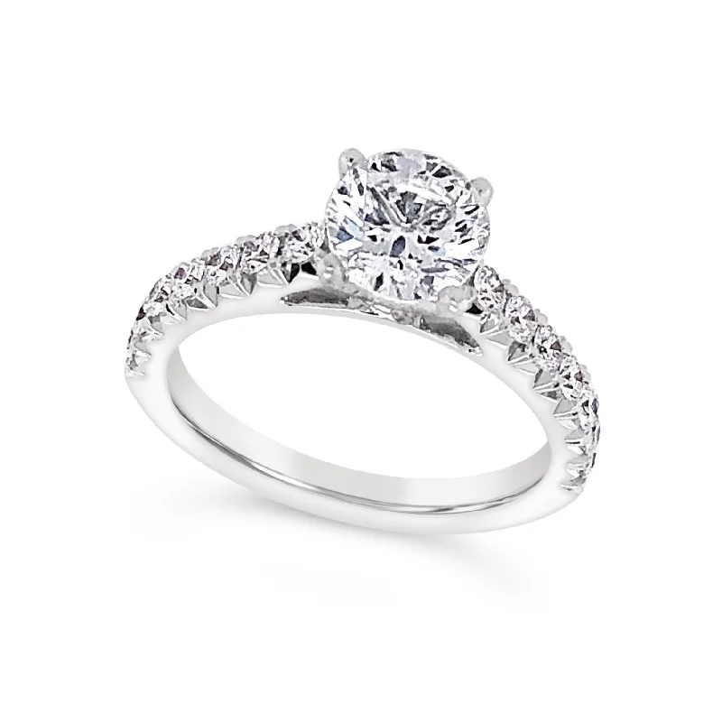 Single Row Diamond Engagement Mounting