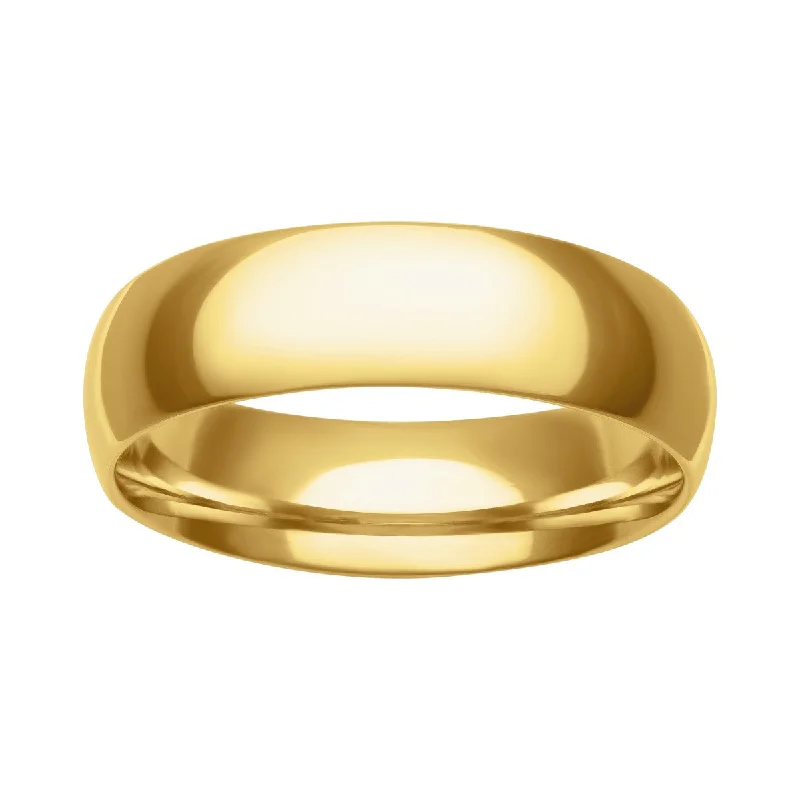 10KT Yellow Gold 6MM Comfort Fit Wedding Band. Size 10