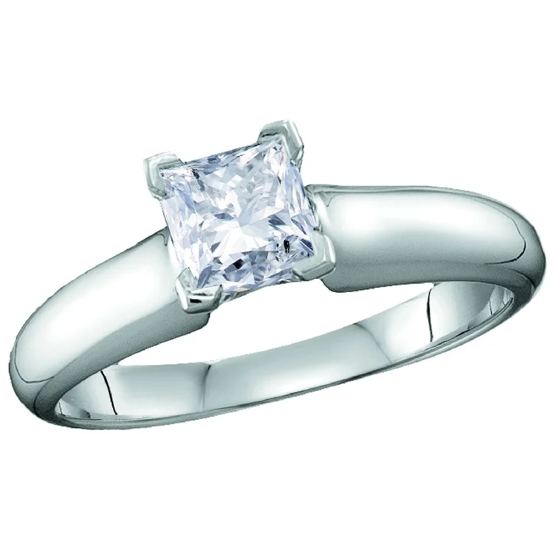 Signature 1/2 CTW Princess Cut Diamond Solitaire Ring in 14KT White Gold