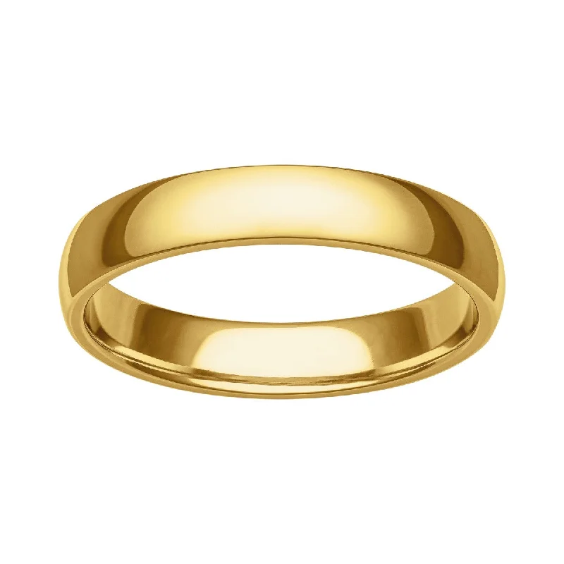 10KT Yellow Gold 4MM Comfort Fit Wedding Band. Size 8