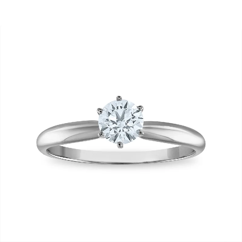 EcoLove 1/2 CTW Lab Grown Diamond Solitaire Engagement Ring in 14KT White Gold