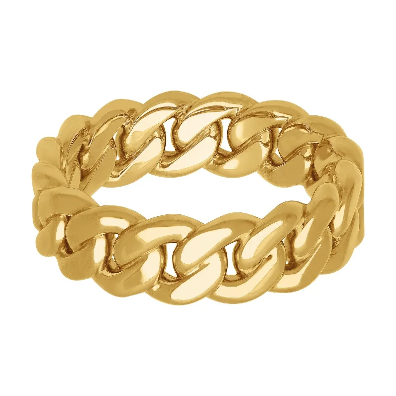 7MM Cuban Link Ring in 10KT Gold