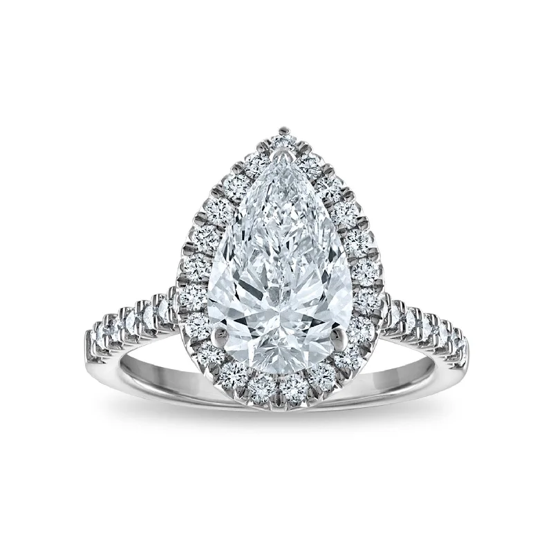 Signature EcoLove Diamond Dreams 3 CTW Lab Grown Diamond Halo Engagement Ring in 14KT White Gold