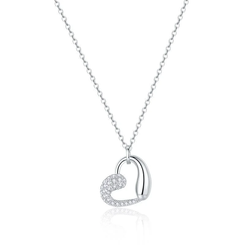 FANCIME "Honeydew Heart" Sterling Silver Necklace