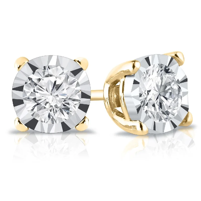 Auriya 14k Gold 5/8ctw Round Diamond Stud Earrings (G-H, I1-I2)