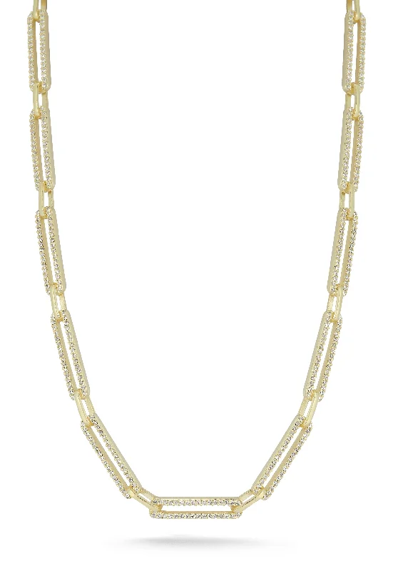 Pavé Oval Link Choker Necklace