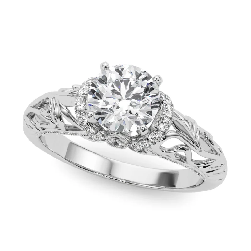 Open Swirl Design Diamond Engagement Mounting