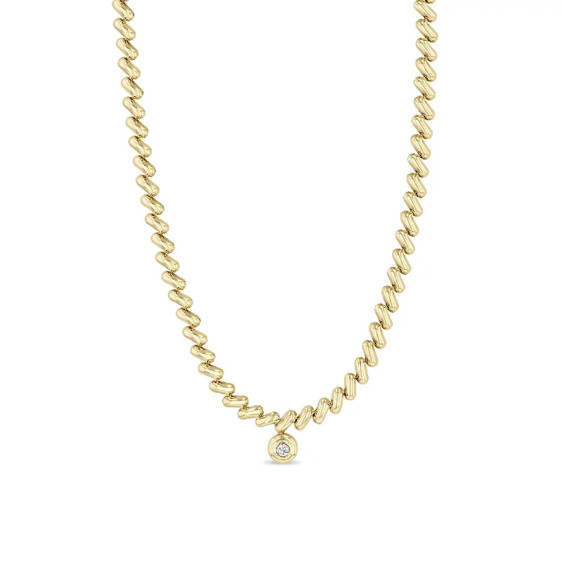 14k Diamond Pendant San Marco Chain Necklace