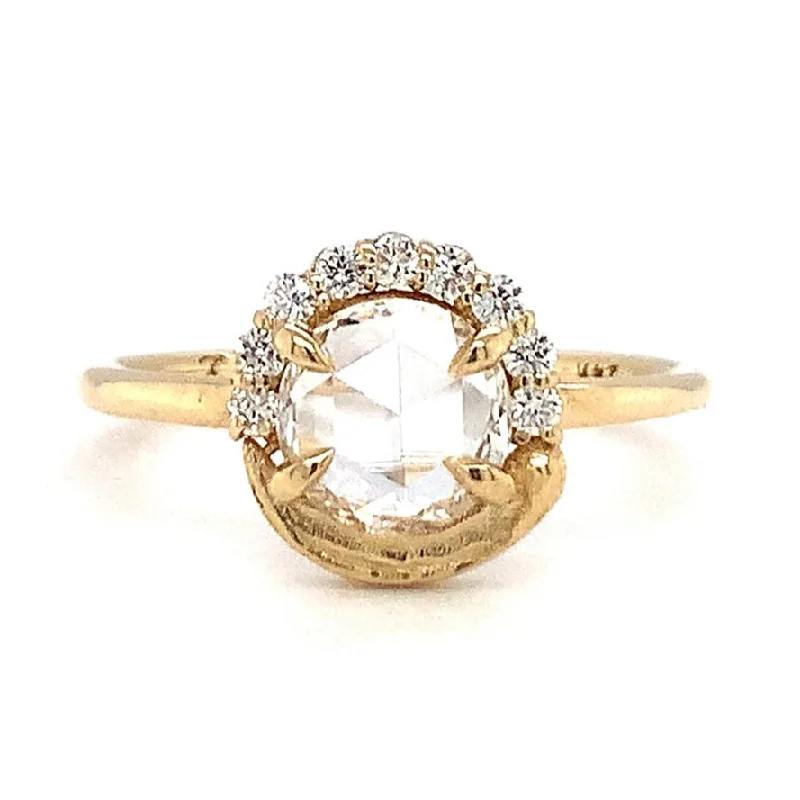 Rosecut Diamond & Yellow Gold Engagement Ring - "Renoir"