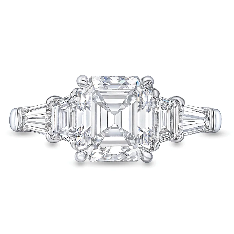 Square Emerald Cut Engagement Ring