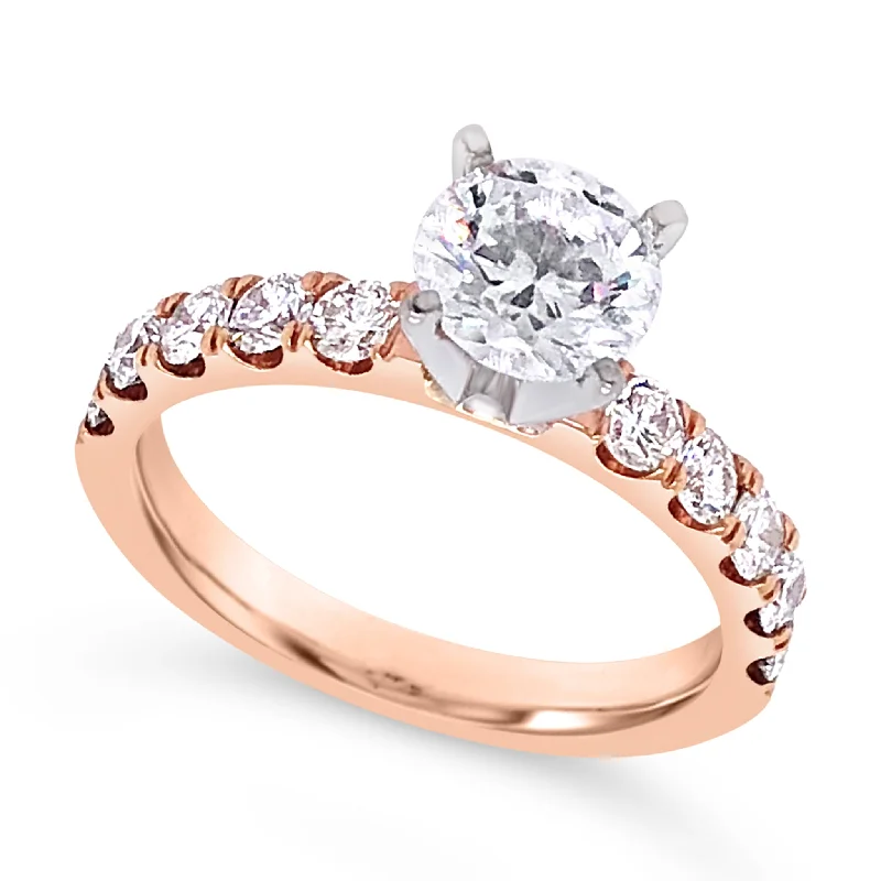 Scalloped Detail Diamond Engagement Mounting