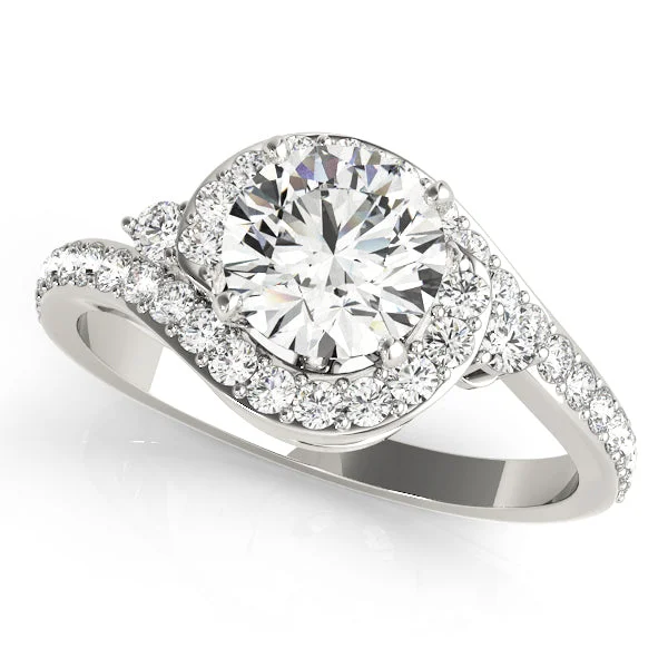 Bypass Swirl Design Diamond Engagement Mounting